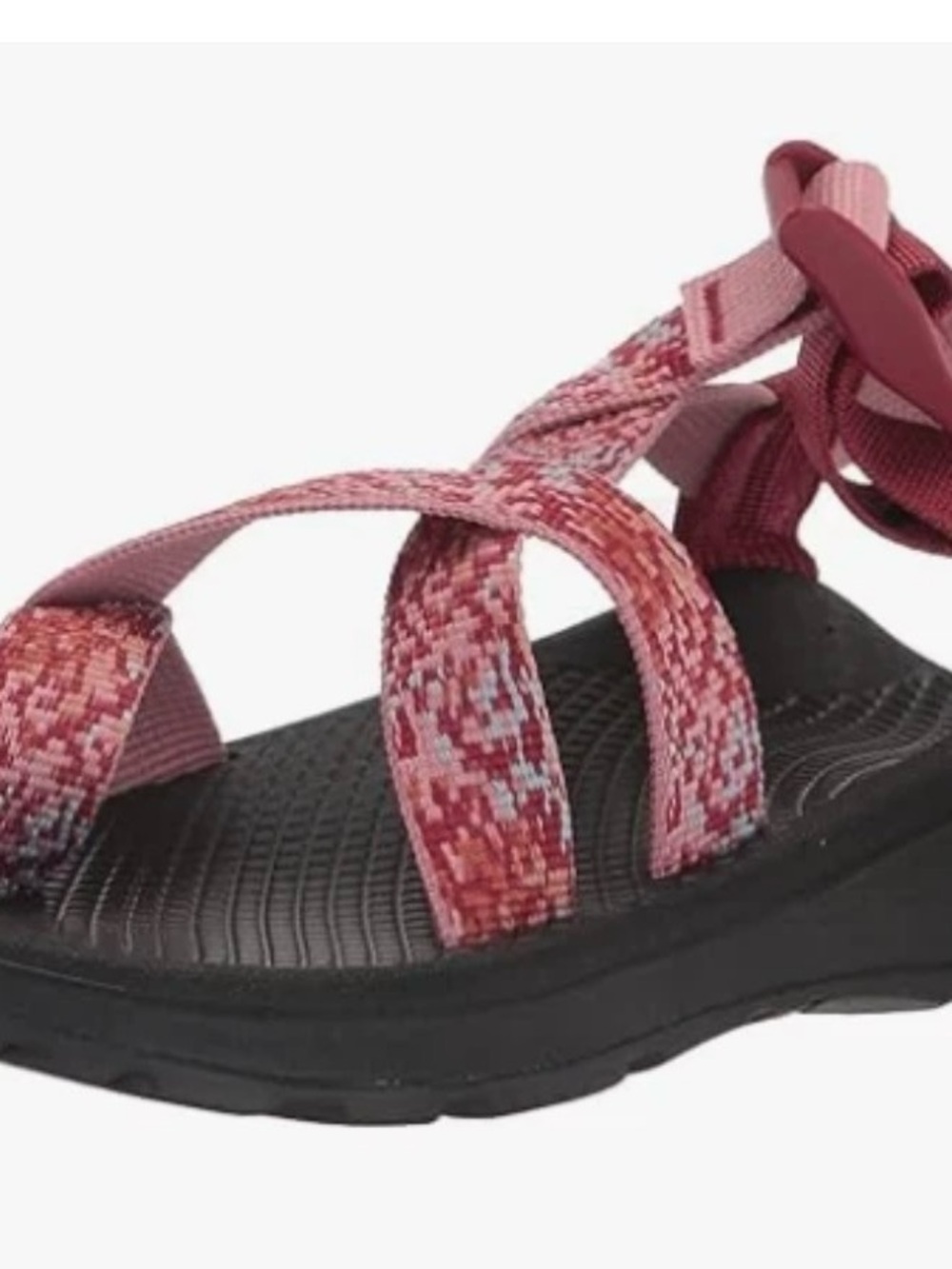 Chaco Women's Sandal with Pink Mosaic Straps and Black Footbed